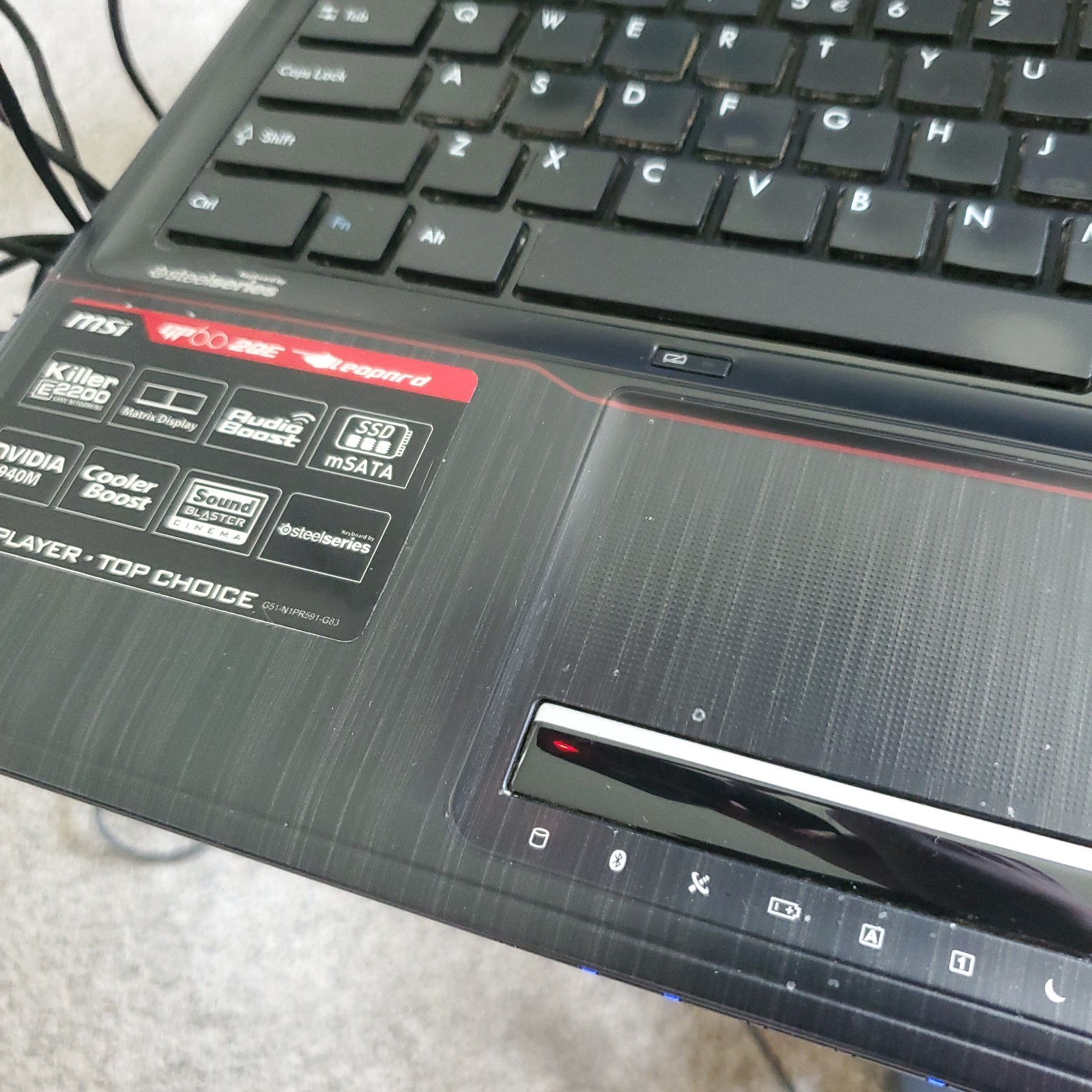 Msi MS-16GH 8gb 256gb Nvidia 940m Trackpad Not Responsive – Excellent Condition