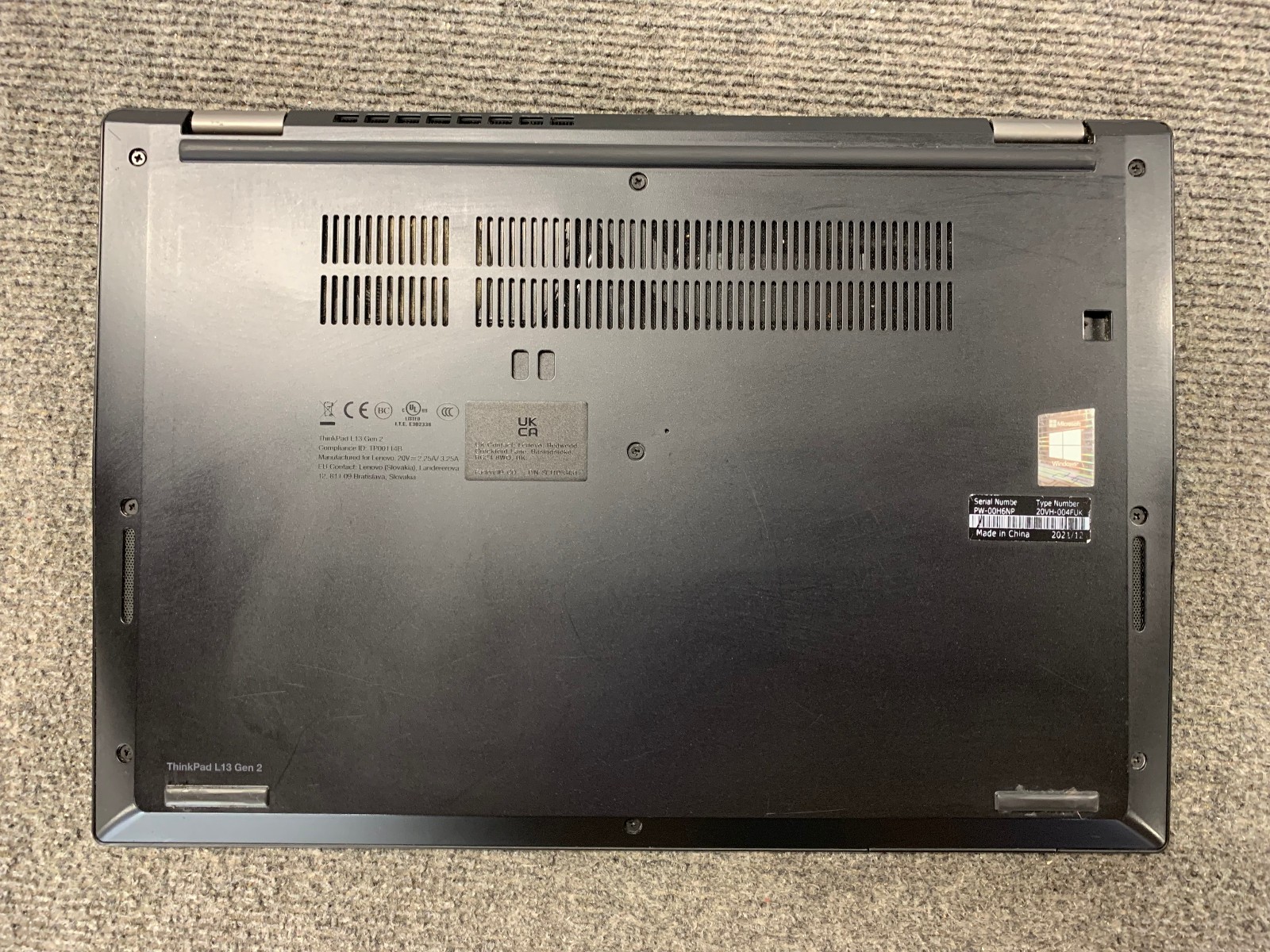 Lenovo ThinkPad L13 Gen 2 14″ Laptop i7-1165G7 16GB RAM 512GB NVMe, As Is