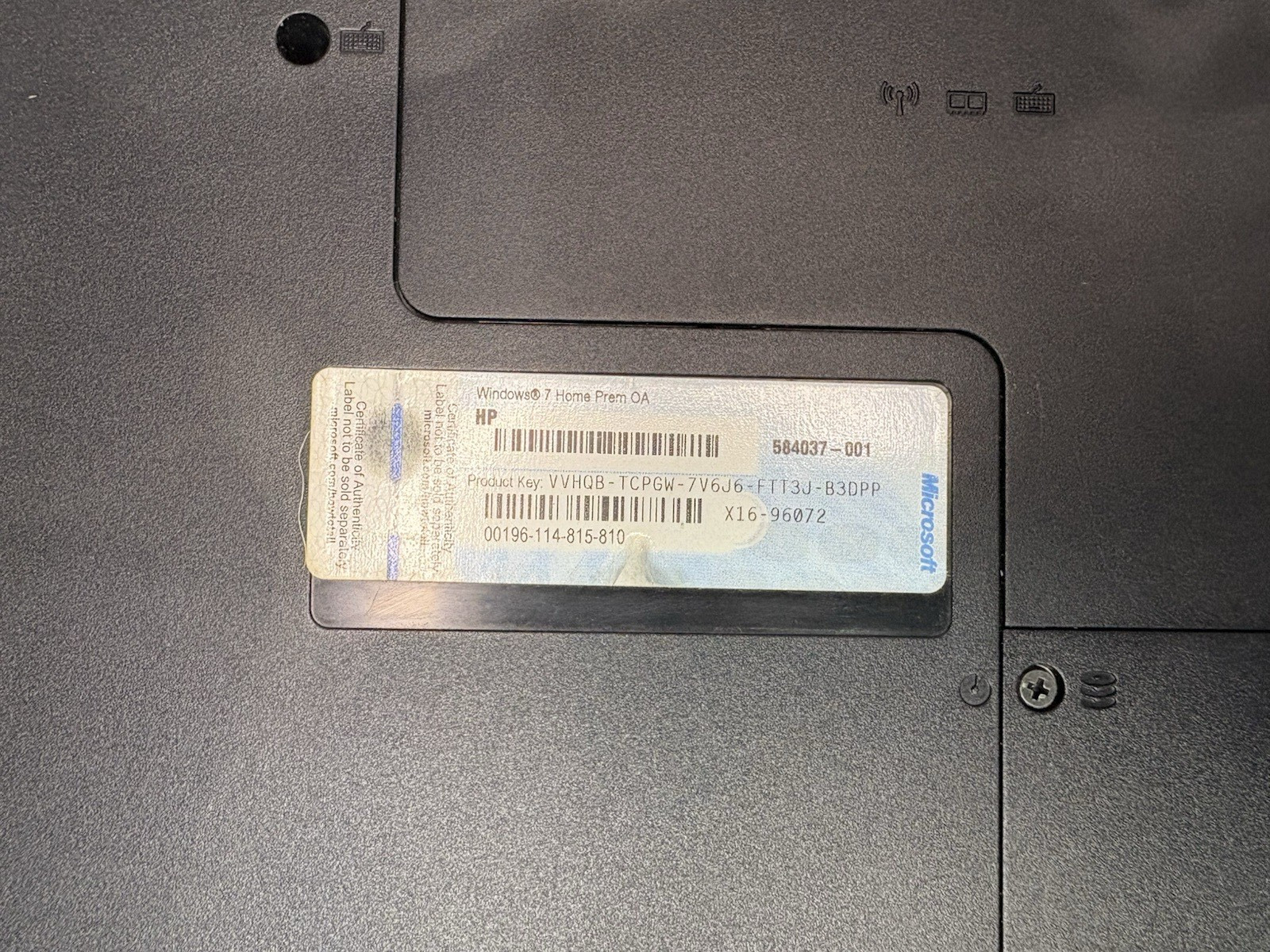 HP G62-355dx Laptop Non-working For Parts. Used. No Battery.
