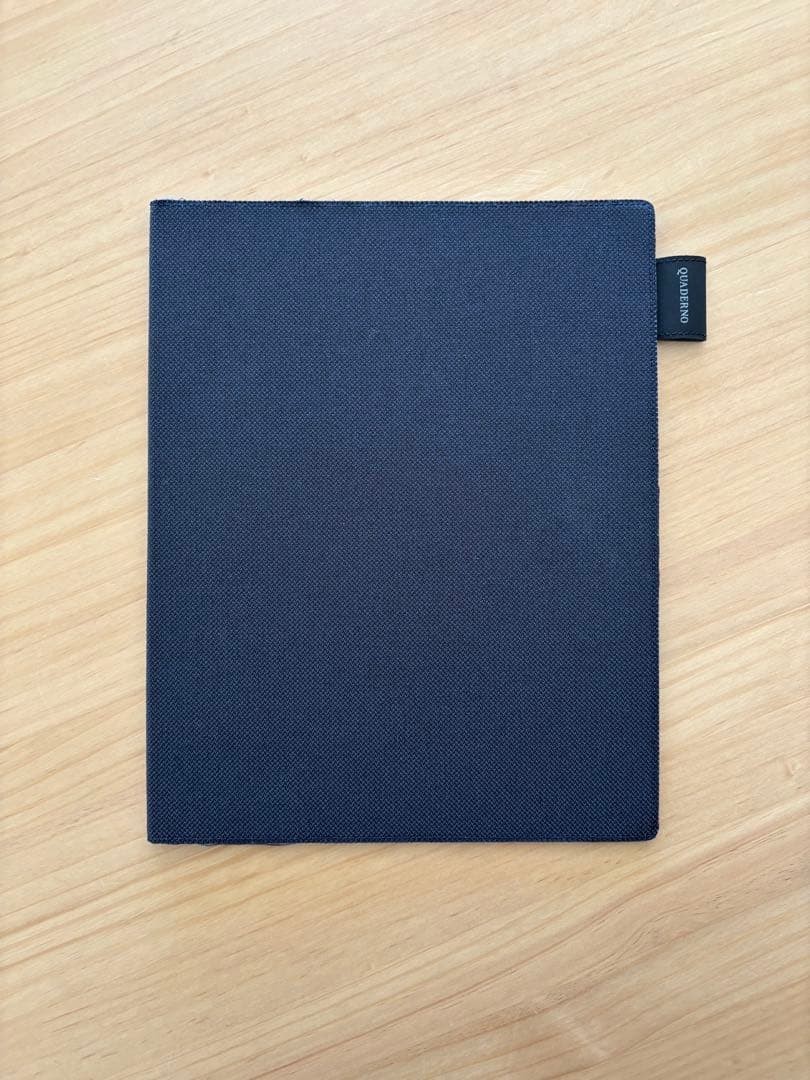 QUADERNO A4 Genuine Fabric Case Navy Tag Design for Latest Model