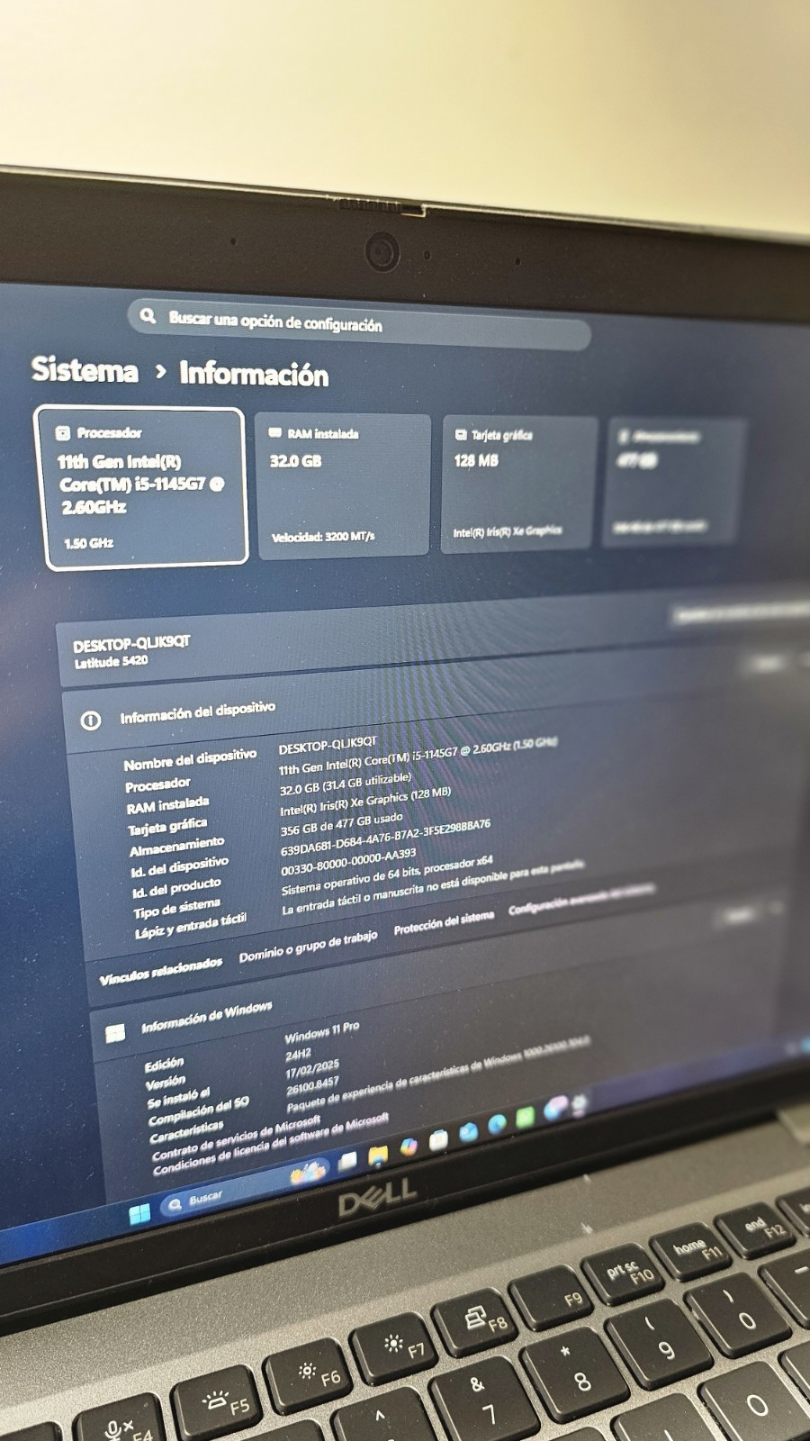 Dell Latitude 5420 14″ FHD i5-1145G7 32GB RAM 477GB SSD Win 11 Pro
