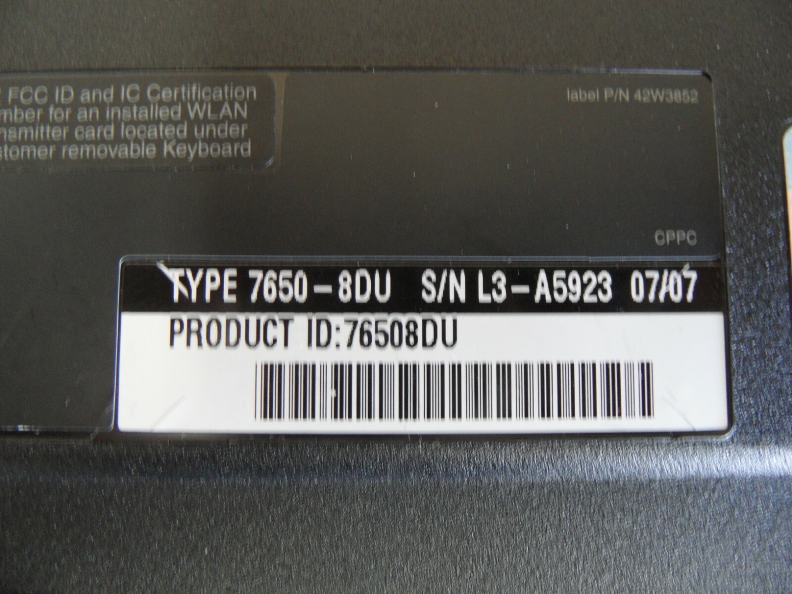 Lenovo Thinkpad R61i For Parts Posted Bios No Hard Drive