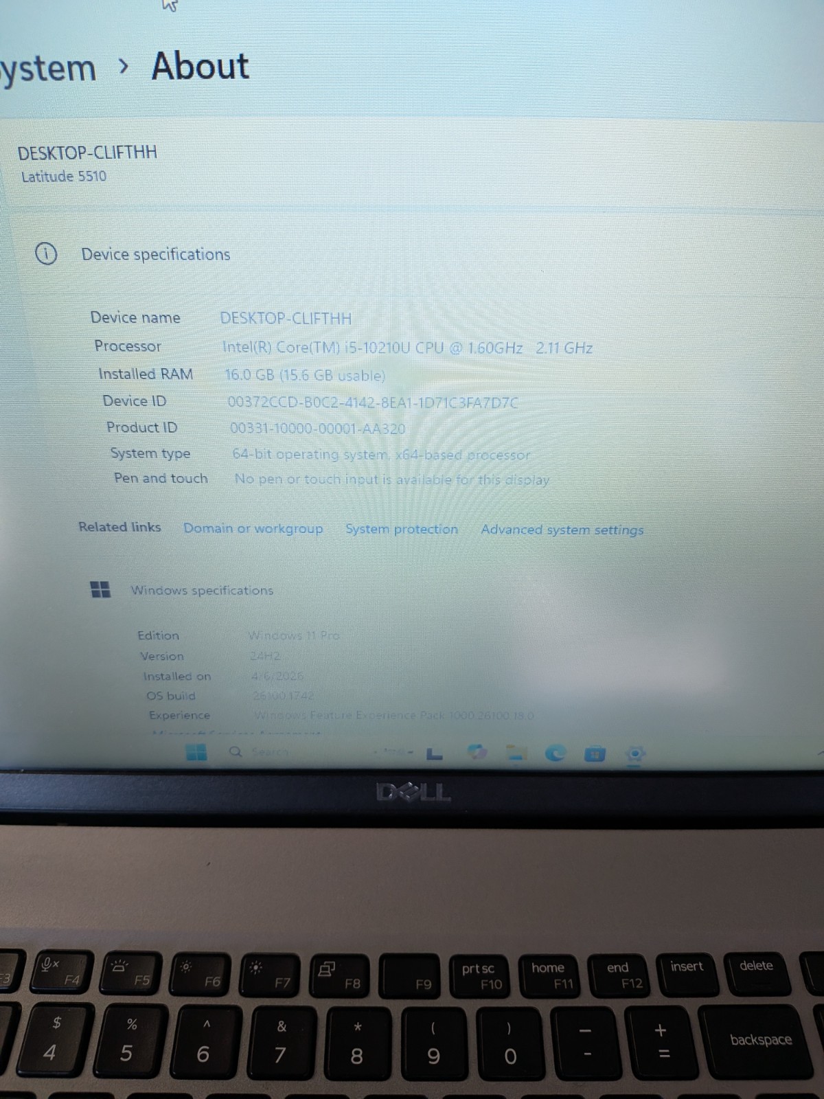 Dell latitude laptop core i5 windows 11 64 bit 16gb ram 15.6 screen core i5