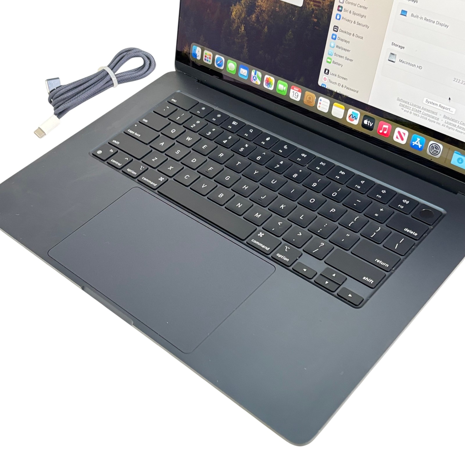 Apple MacBook Air (2024) MRYU3LL/A M3 4.05GHz 8GB RAM 256GB SSD 15.3” Midnight