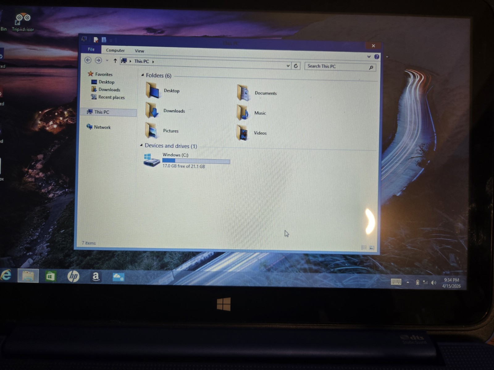 HP Stream RTL 8723 BE Laptop. Windows 8,touch display w original charger