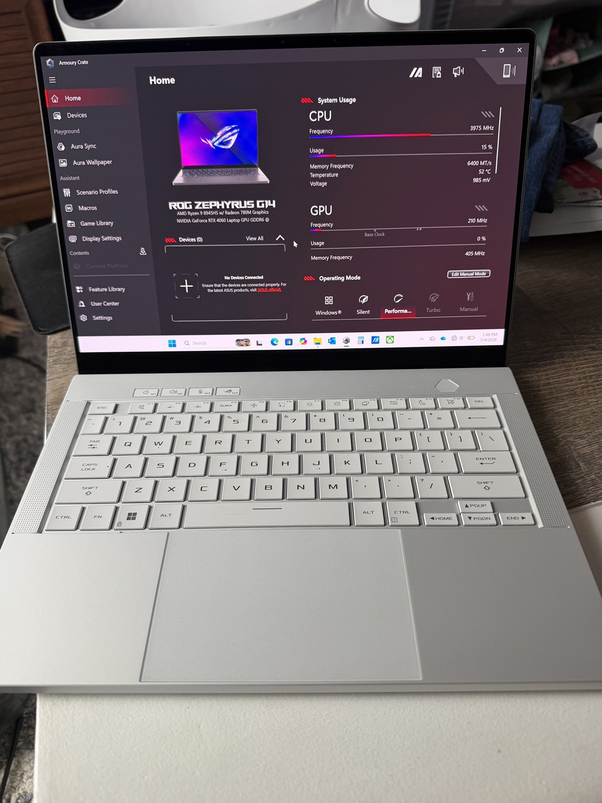 ASUS ROG Zephyrus G14 3K 120Hz OLED Ryzen 9 8945HS, 16GB/1TB, RTX 4060 – Used