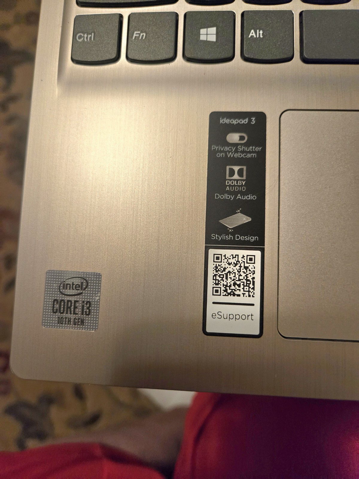 Lenovo IdeaPad 3 Intel Core i3 10th Gen Silver Dolby Audio Privacy Shutter