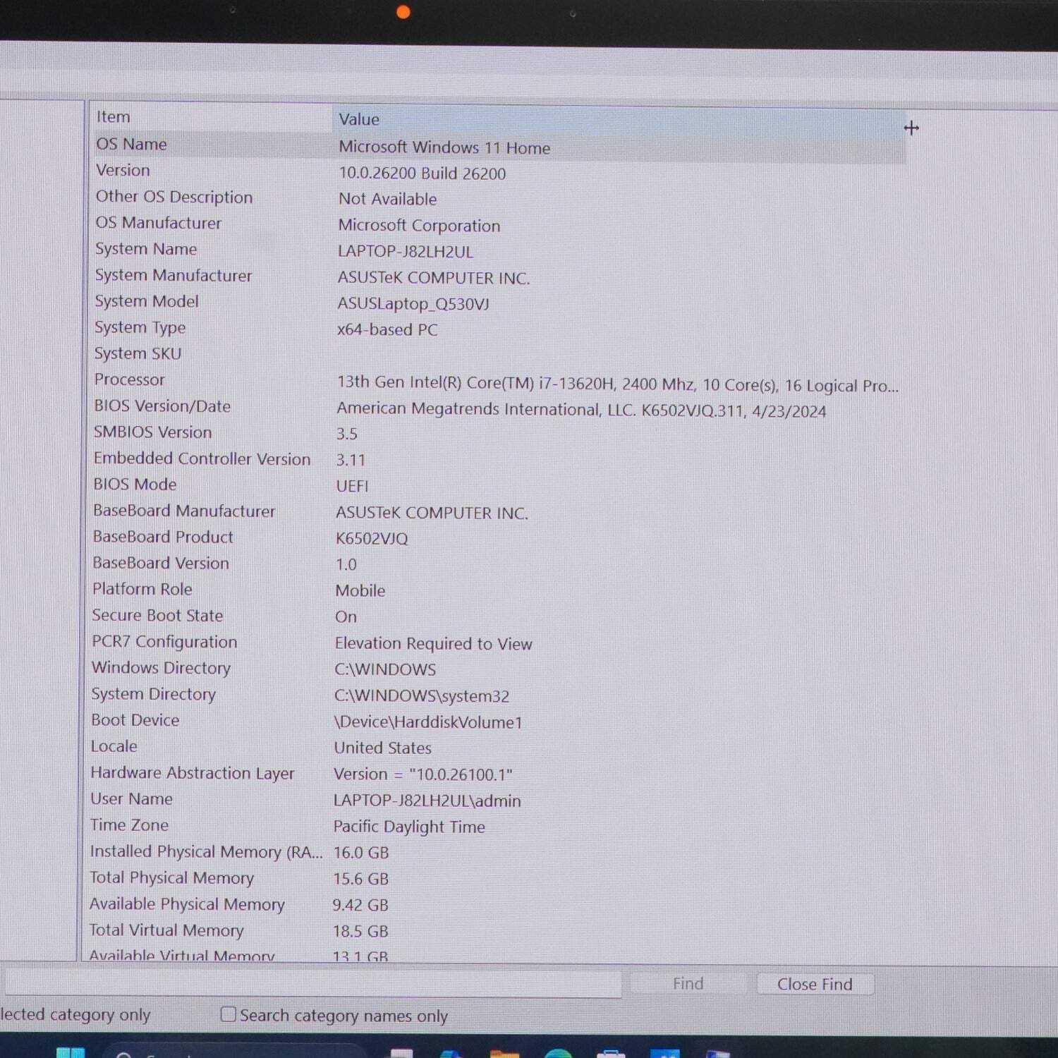 Asus Creator Laptop Q Q530V 15.6″ i7-13620H 2.4GHz 16GB RAM 512GB SSD RTX 3050