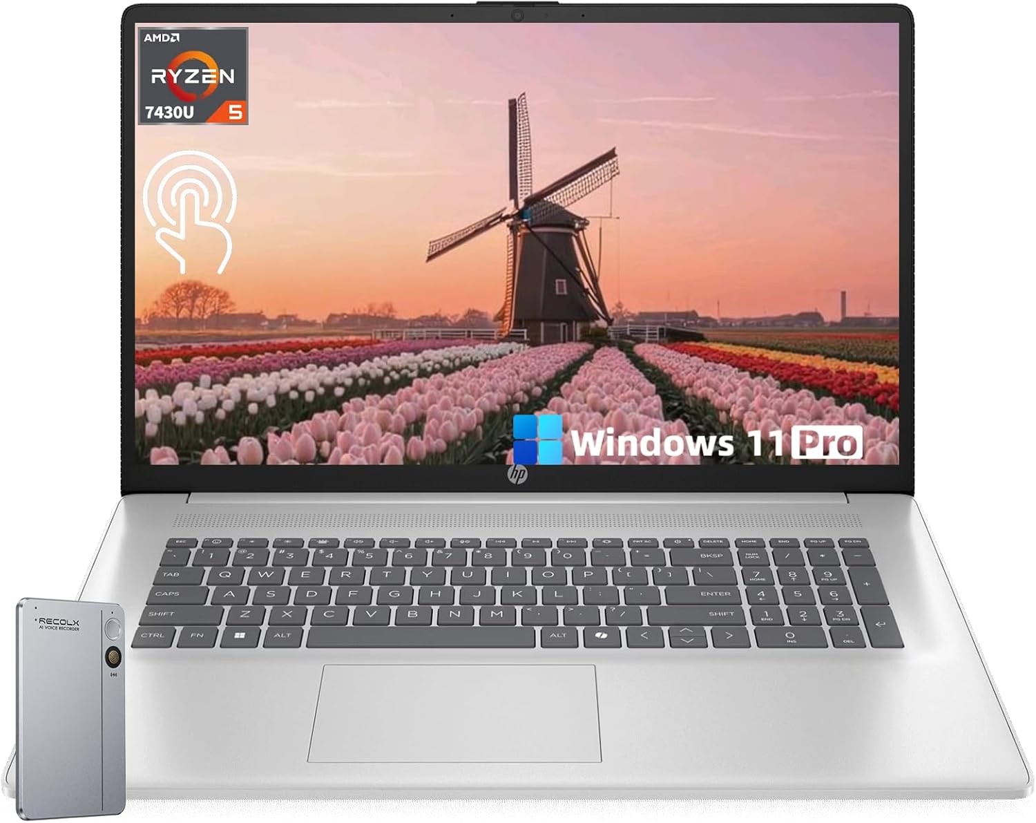 HP 17.3″ HD+ Anti-Glare Display, AMD Ryzen 5 7430U 16GB RAM 512GB SSD Win 11 Pro