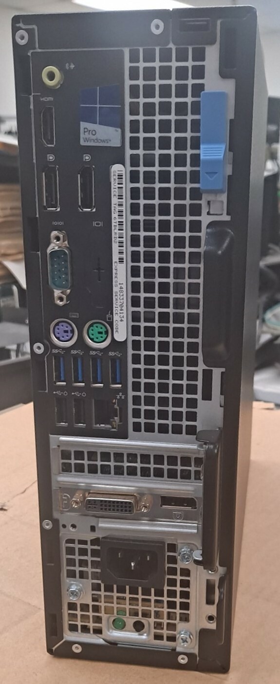 Dell Optiplex 7040 SFF Windows 10 i5-6600 3.3gHz, NVMe 256gb SSD, 1 tb HDD 16gb