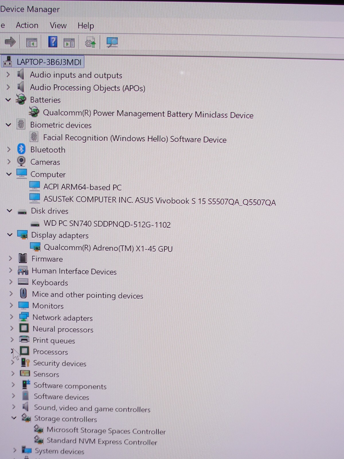 Asus VivoBook S 15 S5507QA 15.6”WQXGA+ Snapdragon X Plus X1P42100 3.2GH 16GB