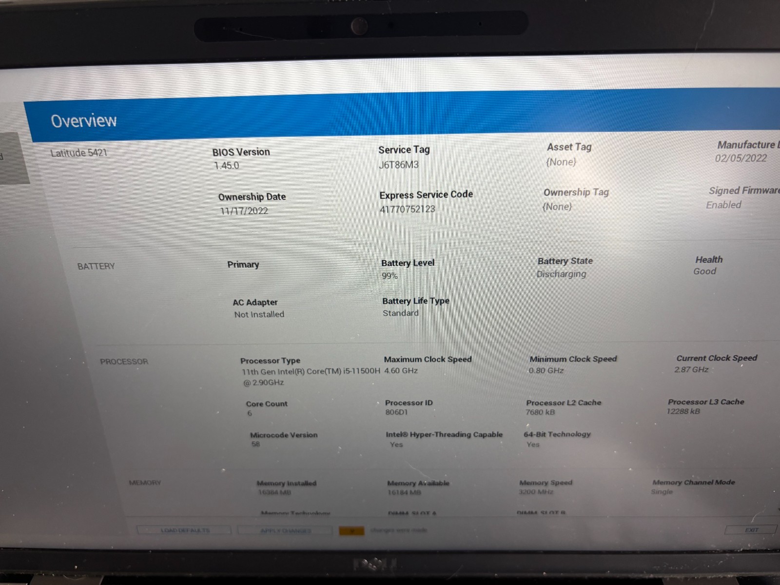 Dell Latitude 5421 14″ FHD Laptop | Intel Core i5-11500H | 16GB RAM | 256GB SSD