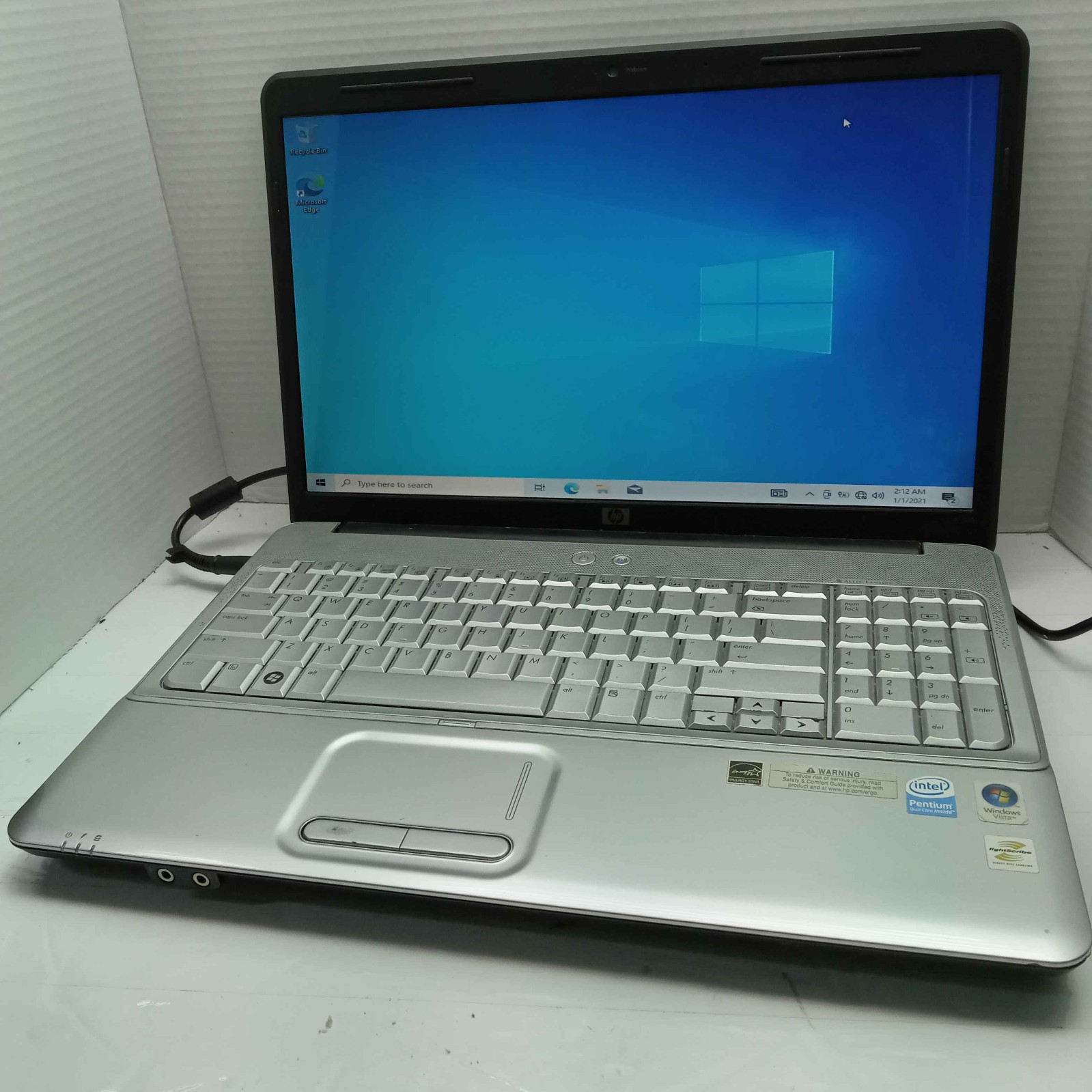 HP G60 15.6″ Windows 10 Laptop Pentium T4200 2.0GHz 3GB RAM 320GB HDD No Batt ^
