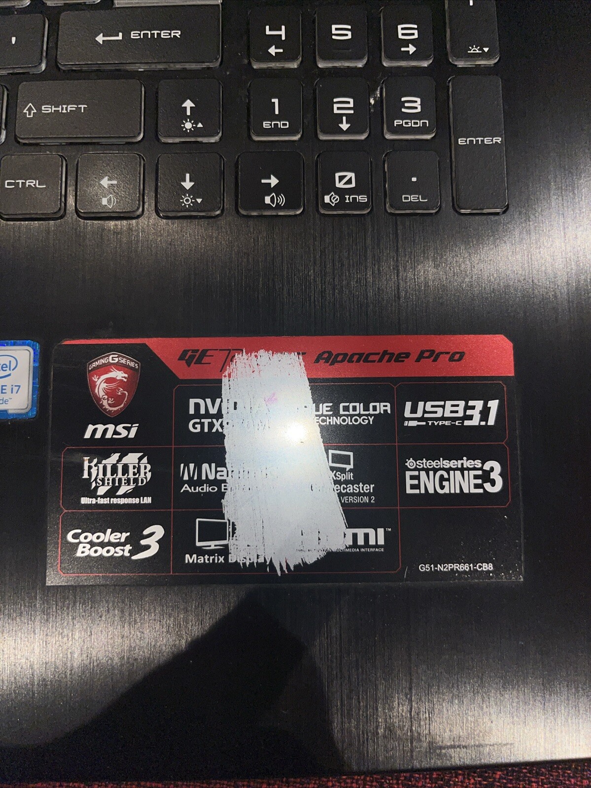 MSI GE62 Apache Pro 15.6″ Gaming Laptop GTX960M – Parts Unable To Test