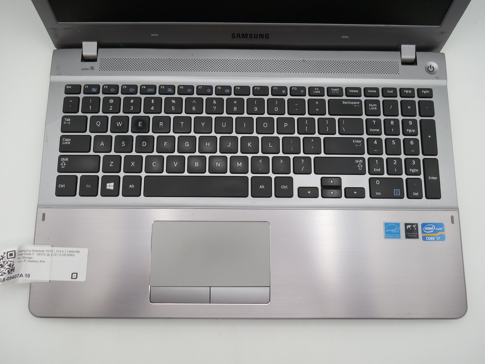 Samsung 303C | i7-3537U @ 2GHz | 8GB DDR2 | 15.6″ display | No HDD/OS/AC Parts