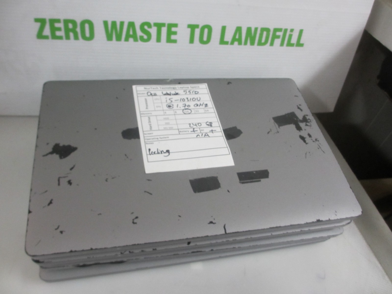 LOT 4 Dell Latitude 5510 I5-10310U 1.70GHZ 240GB M2SD 16GB NOOS LAPTOP + AC READ