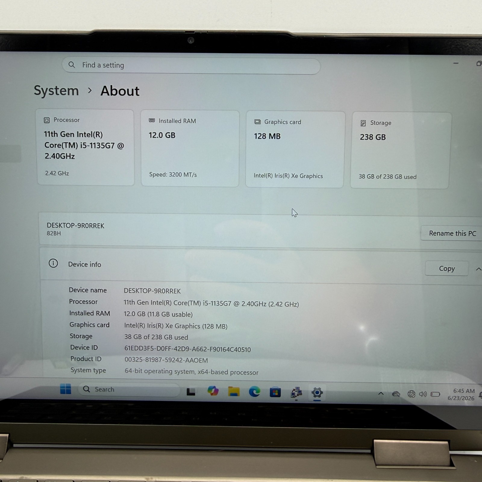 Lenovo Yoga 7 14ITL5 14″ 512GB SSD, Intel Core i5-1135G7,12GB RAM TOUCH WHT DOT