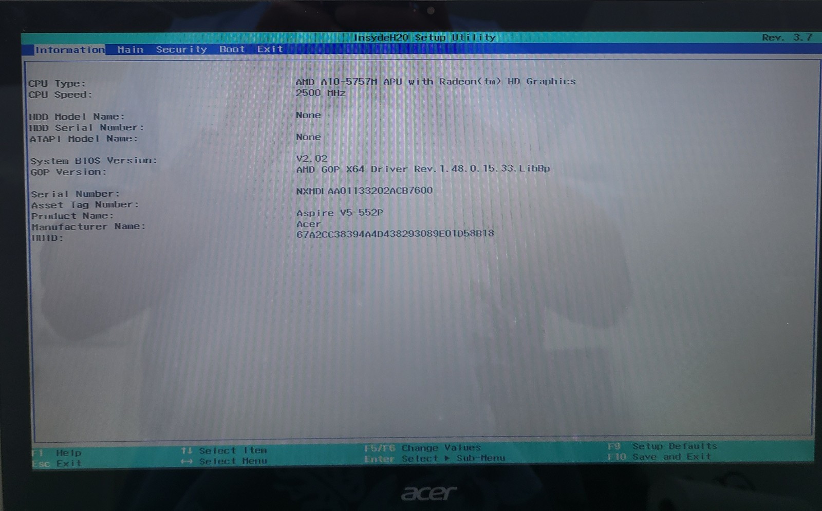 Acer Aspire V5-552P 15.6″ Laptop AMD A10-5757M 4GB RAM NO HD/OS (FL)