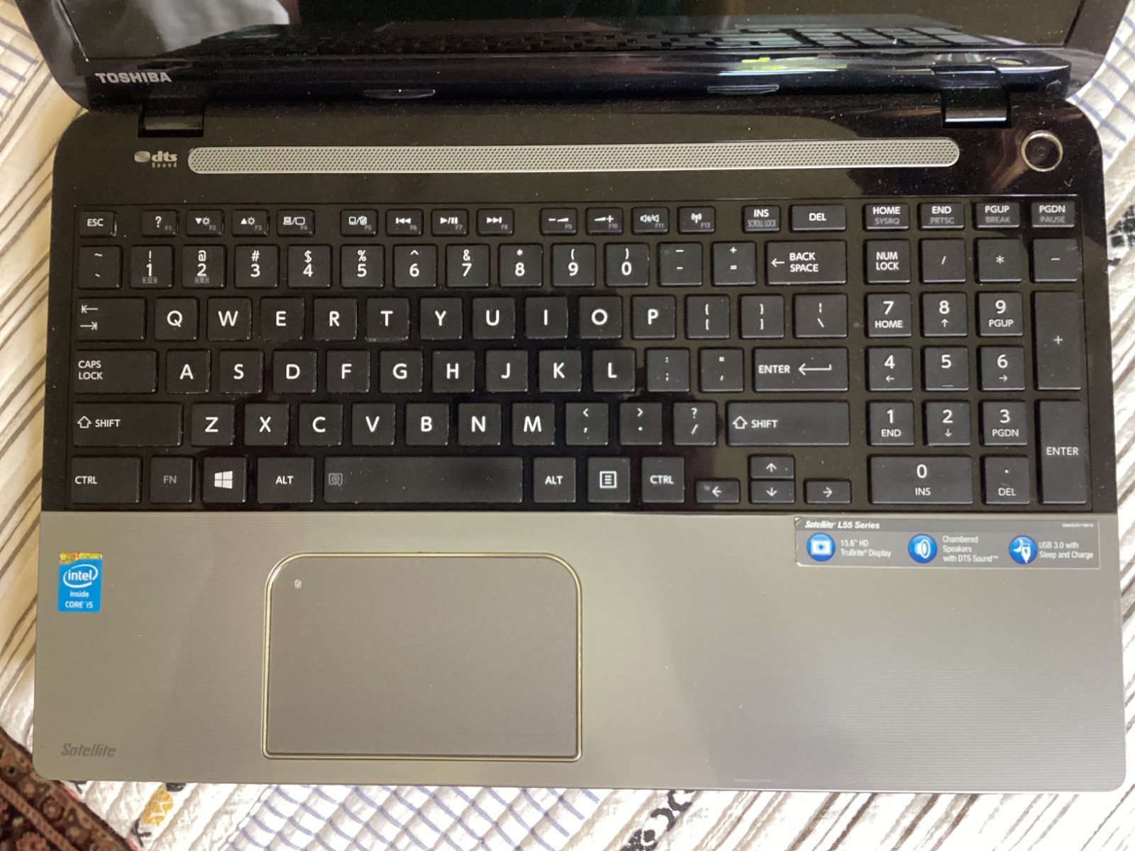 2013 Toshiba Notebook 15.6″ Satellite L55-A1568, msft 8.1, RAM 8.0 intel core i5