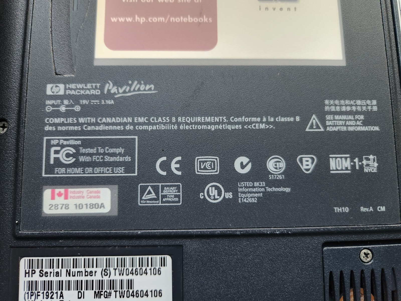HP Pavilion N3410 12.1” (AMD-K6®-2 @ 551MHz ,256MB RAM , 6.04GB HDD) Win XP Pro