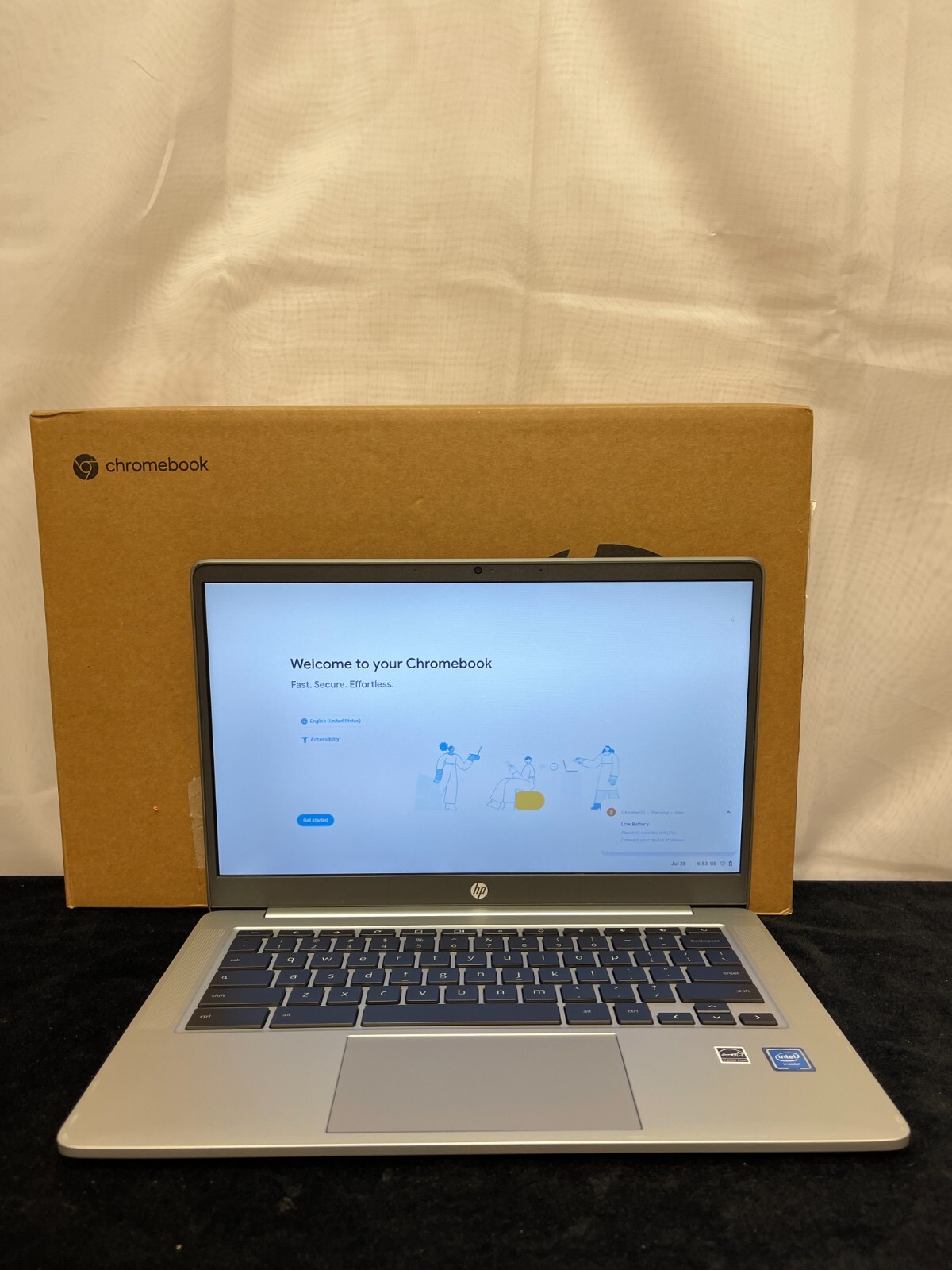 HP Chromebook 14a-na0024nr Silver 4GB RAM 32GB Storage Integrated 14″ Laptop