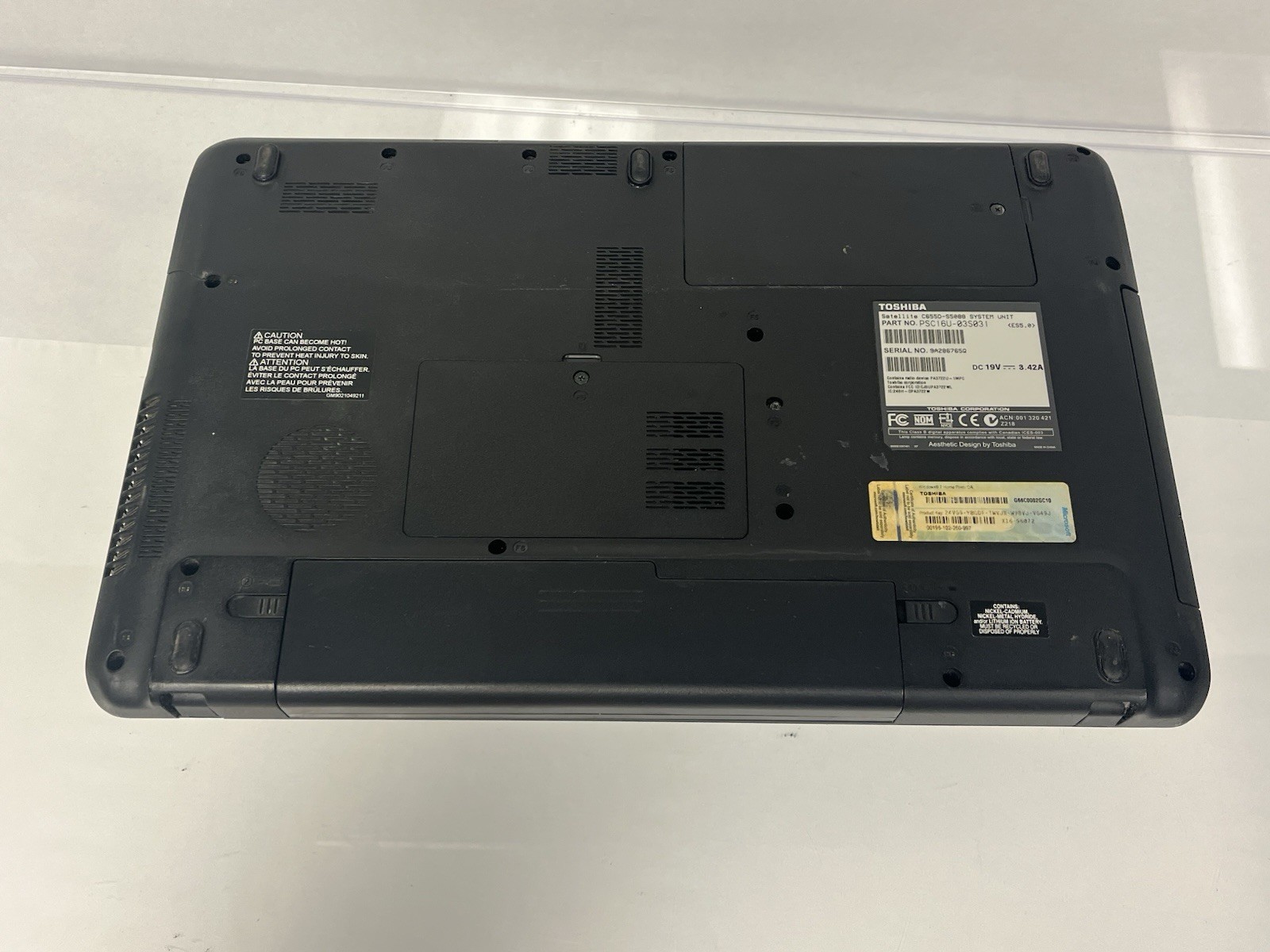 Toshiba C655D-S5088 AMD Athlon II P340 Dual Core 2.20GHz 4GB RAM 500GB HDD