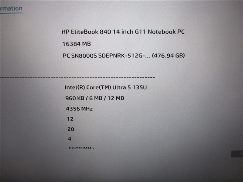 HP EliteBook 840 G11 Laptop Ultra 5 135U 16GB 512GB SSD Win 11 COA Grade C