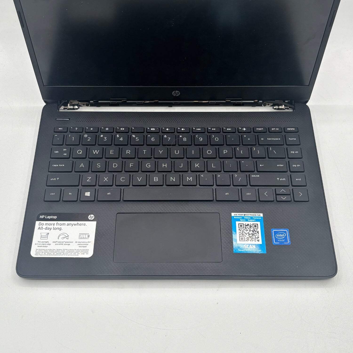 Broken HP Laptop 12.5″ Celeron N4020 1.1GHz 4GB RAM 60GB SSD Missing Hinge Cover