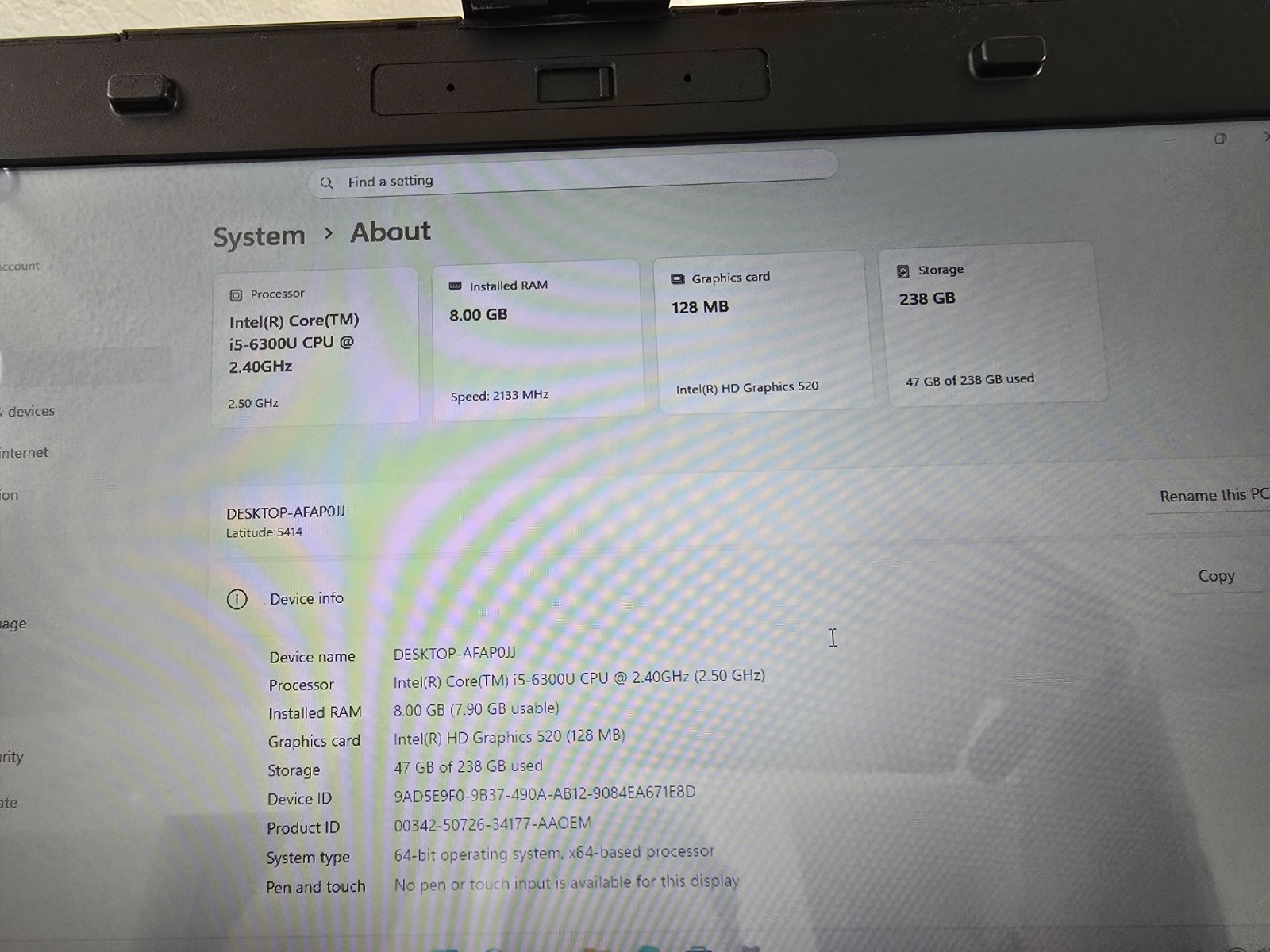 Dell Latitude 5414 Rugged 14″ i5-6300U 2.4GHz 8GB 256GB SSD Win 11 Pro