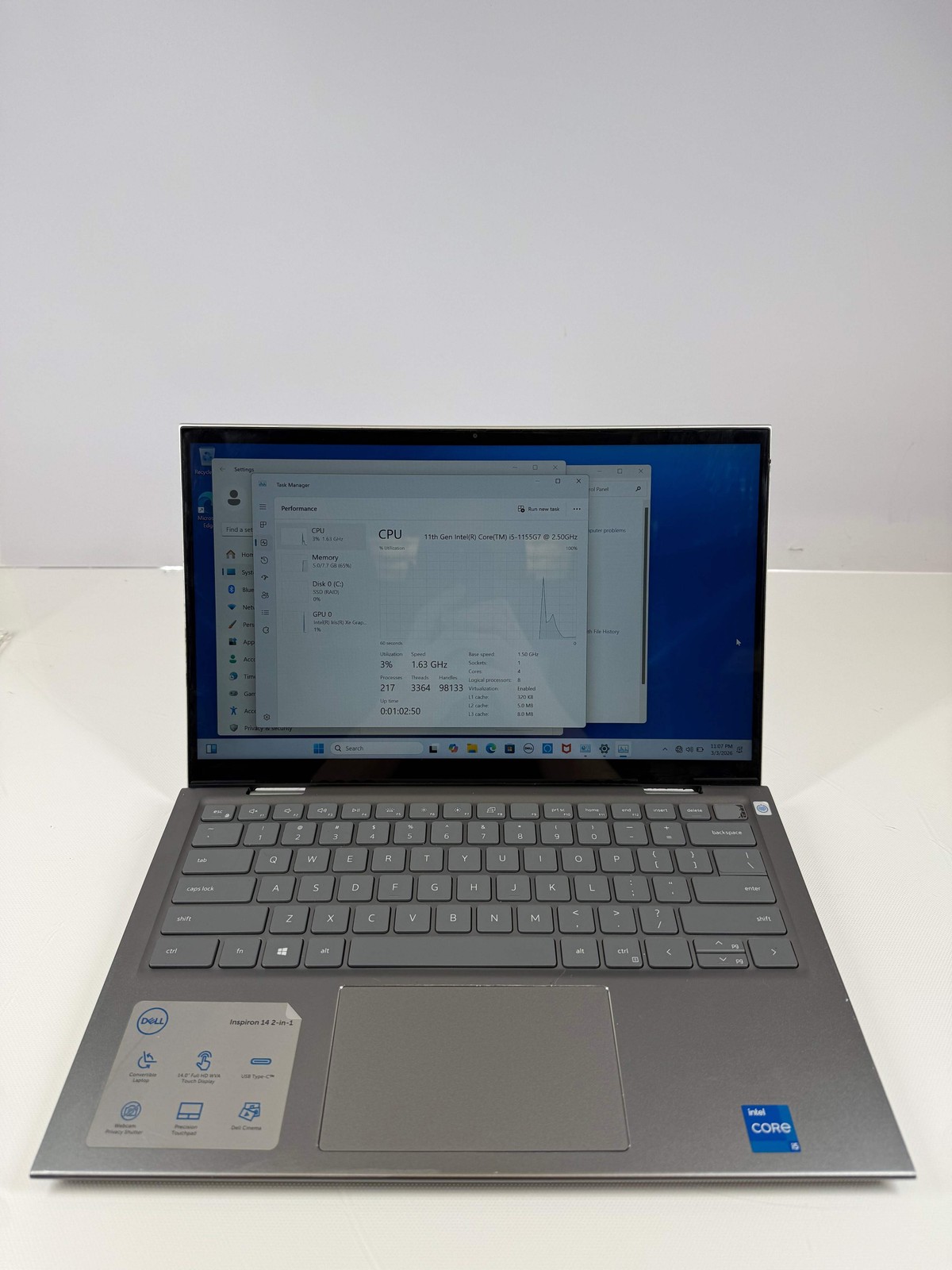 Dell Inspiron 5410 2-IN-1 14″ i5-1155G7 1.5GHz 8GB RAM 512GB SSD