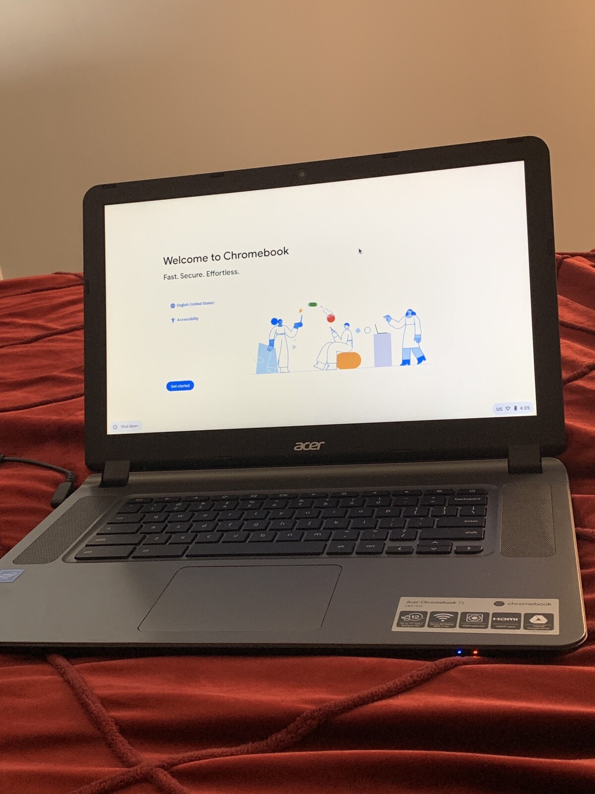 ACER CHROMEBOOK 15 CB3-532 LAPTOP W/CHARGER READ DESCRIPTION