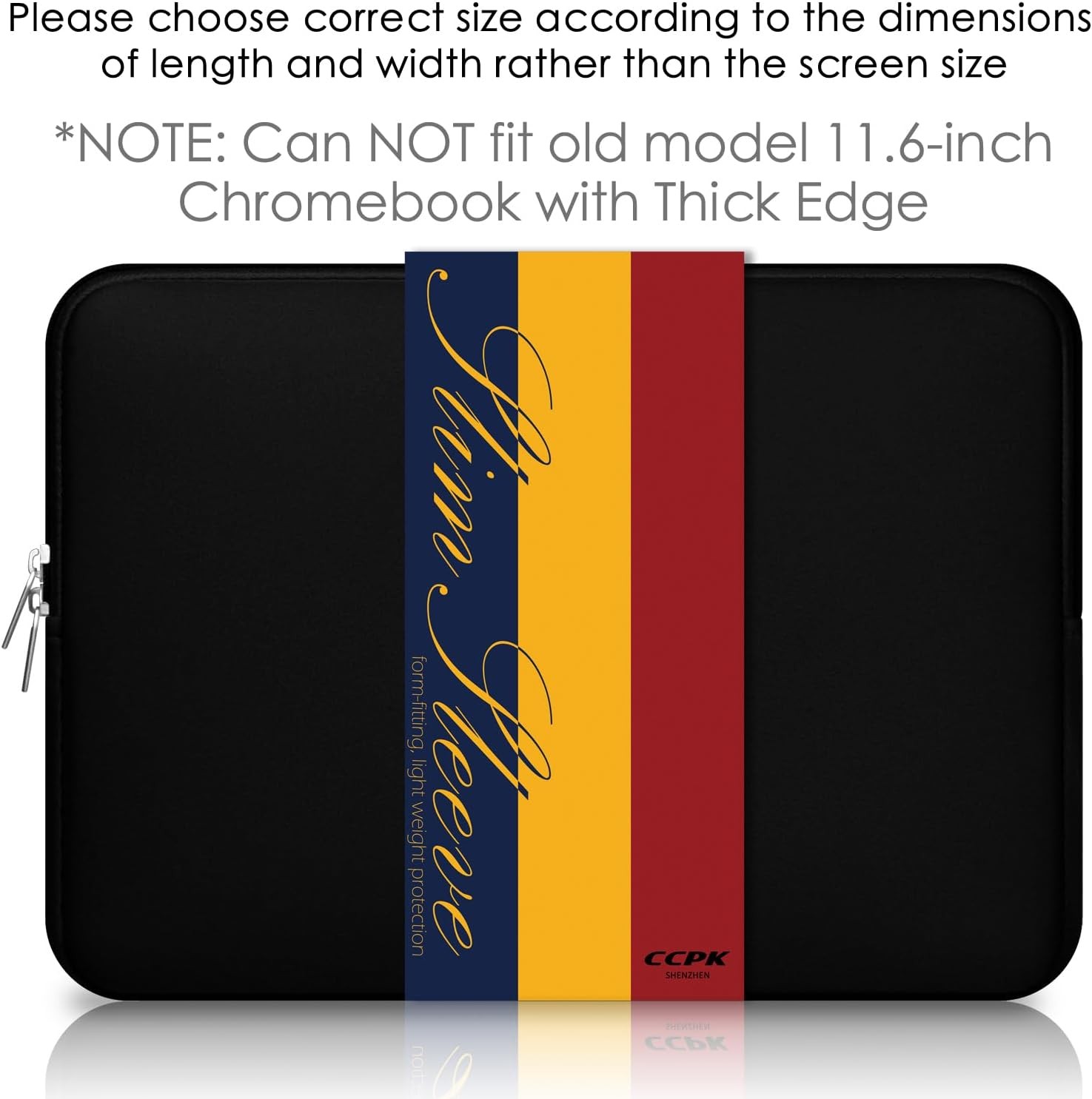Sleeve for 11.6 inch Laptop Compatible with 12 inch MacBook Air, Black