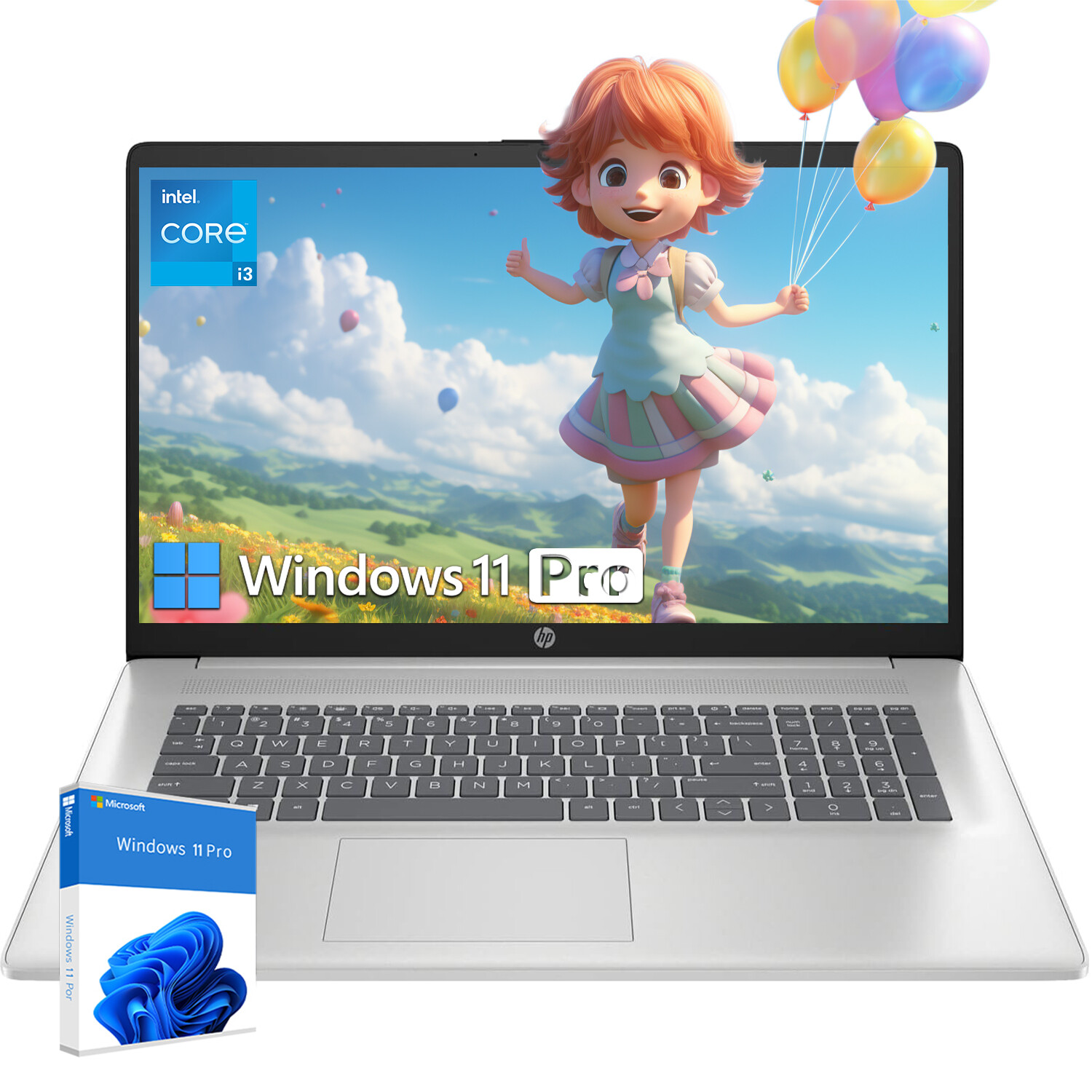 2025 HP Laptop Win11Pro Inter core i3 60 Hz 17.3″HD | 32GB RAM-1TB SSD