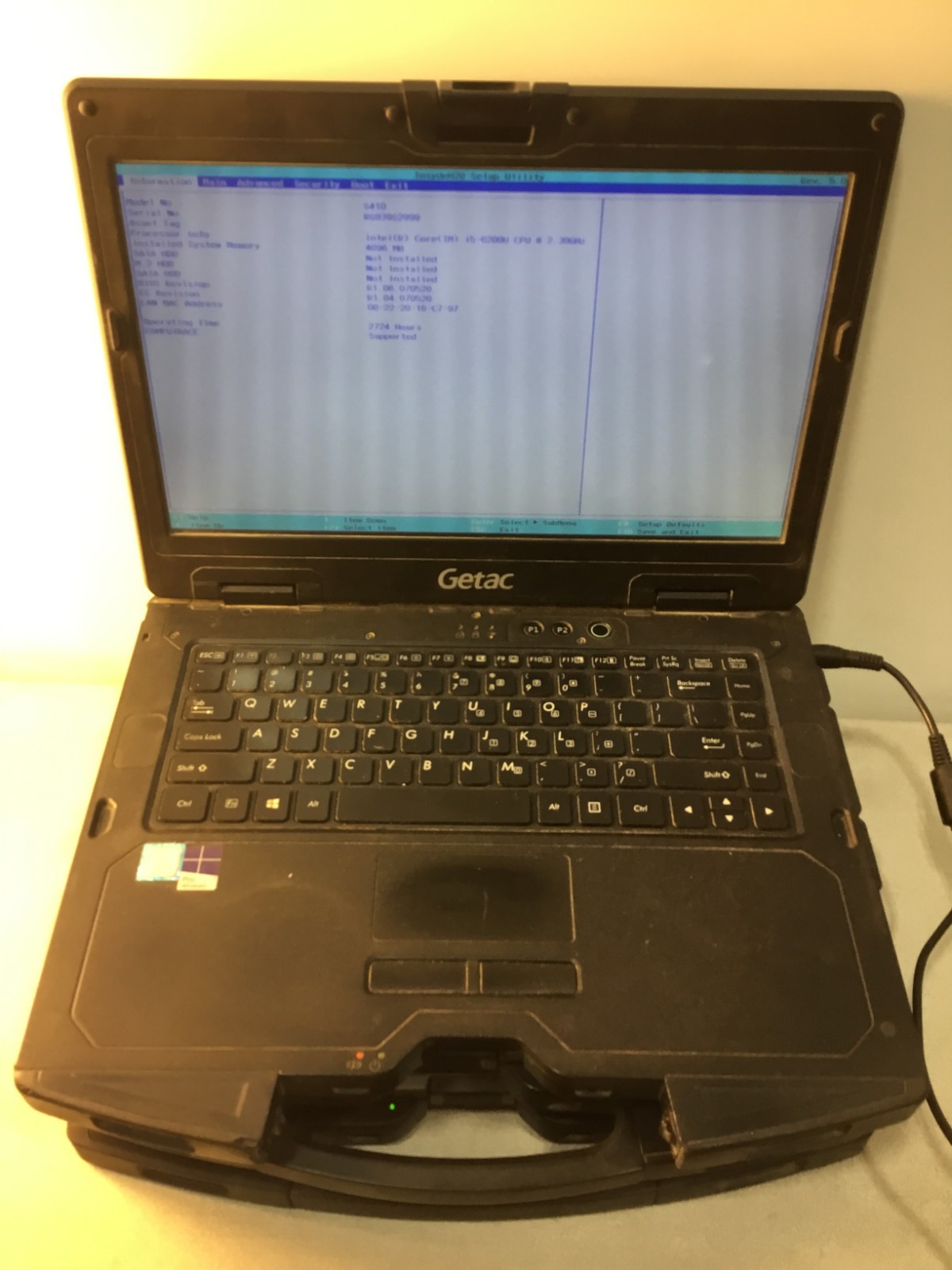 lots of 3.GETAC S410 Laptop i5-6200U.cpu @2.30 GHZ 4GB NO HDD