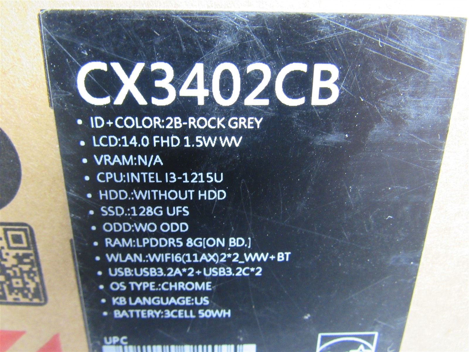 NEW ASUS Chromebook Plus CX3402 14″ Intel i3-1215U 8GB DDR5 128GB SSD ChromeOS