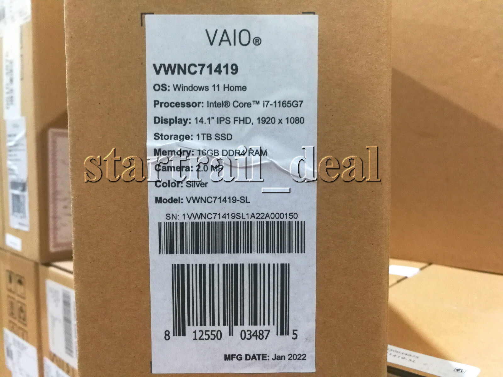 BRAND NEW VAIO Laptop Intel Core i7 16G RAM 1TB SSD 14.1 FHD Silver VWNC71419-SL