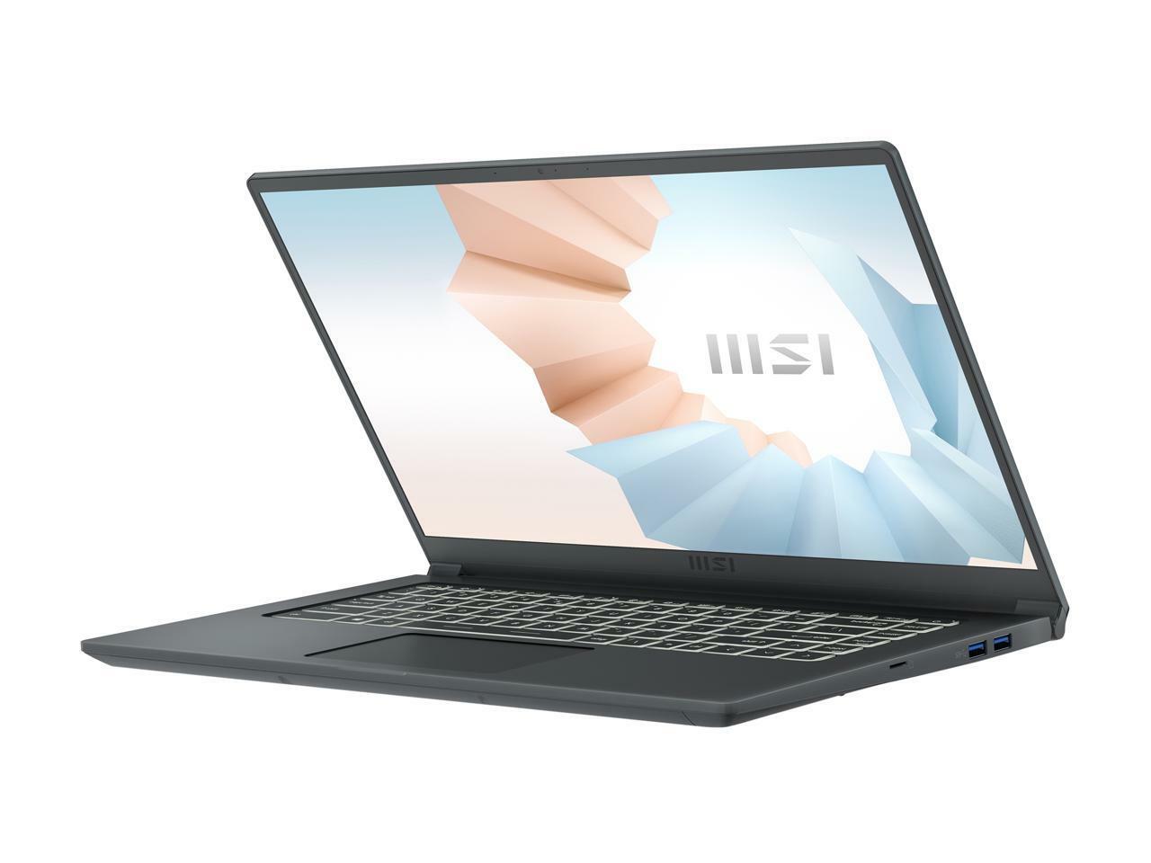 New MSI Modern 15 A11MU-652 15.6” FHD Laptop Intel i7-1195G7 8GB 1TB Iris Xe