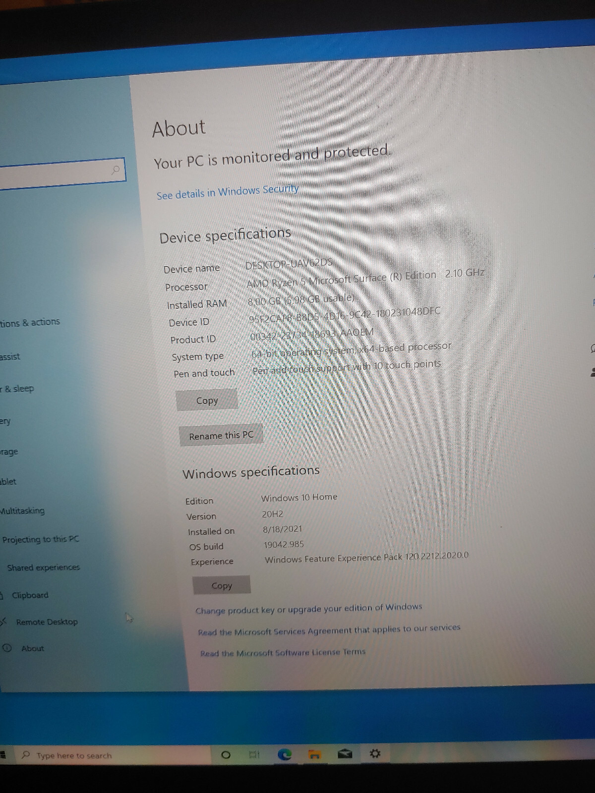 *READ* Microsoft Surface Laptop 3 15″ Touch AMD Ryzen 5 2.1GHz 8GB 256GB SSD