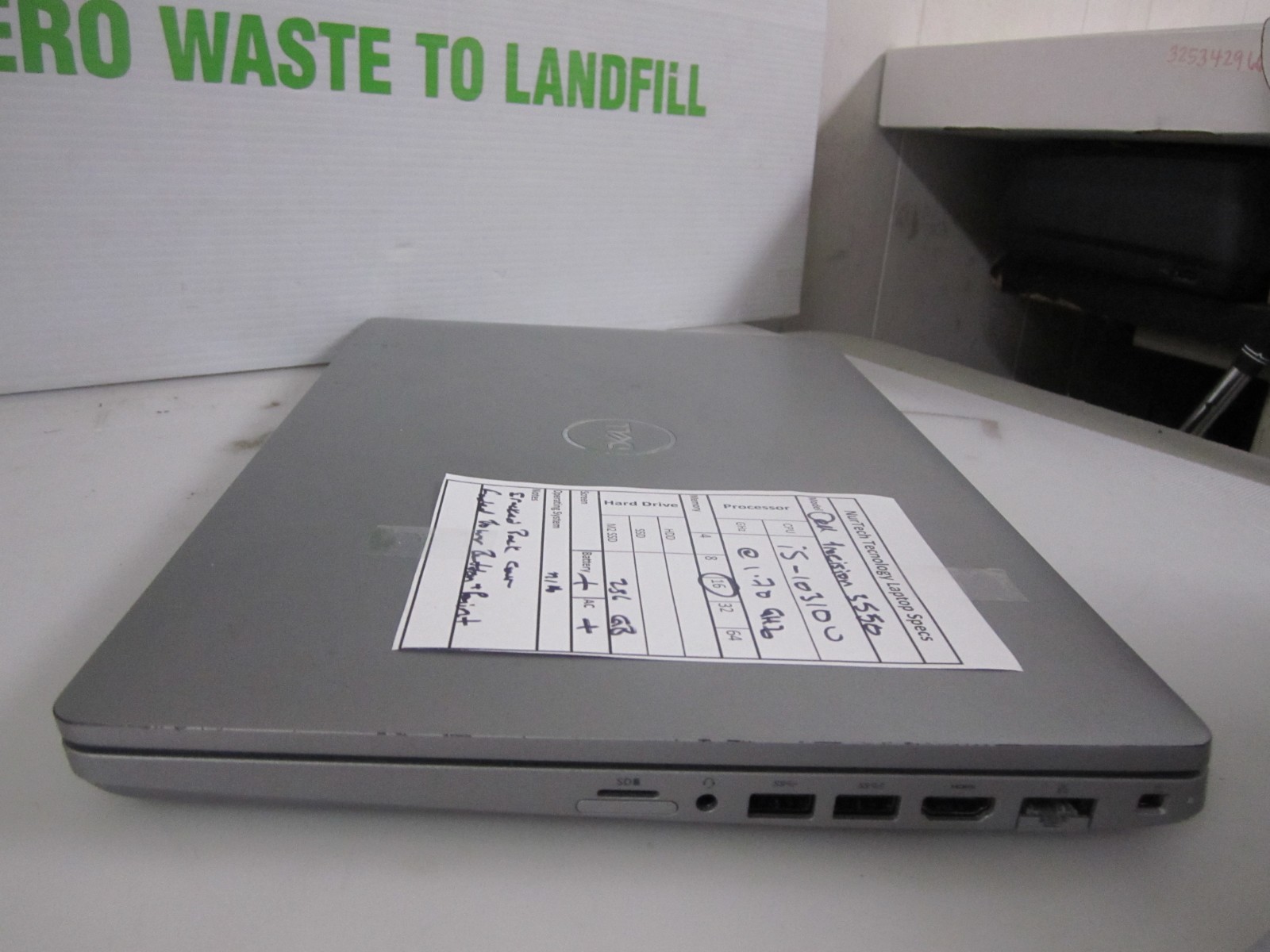 Dell Precision 3550 15.6″ i5-10310U 16GB 256GB m2SSD NO OS LAPTOP + AC READ