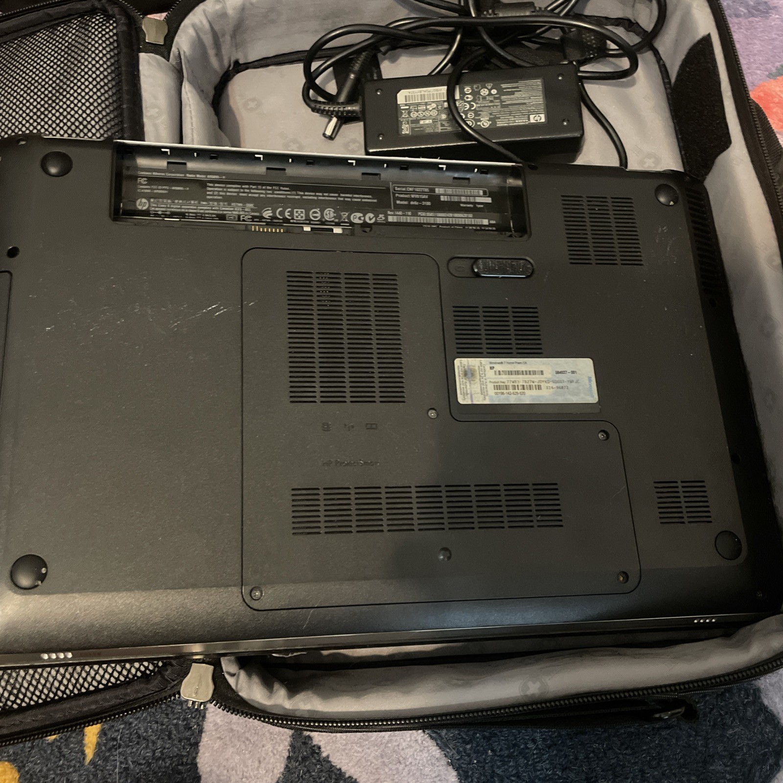 HP Pavilion dv6z-3100 Laptop For Parts/Repairs, Boots to BIOS, No HDD