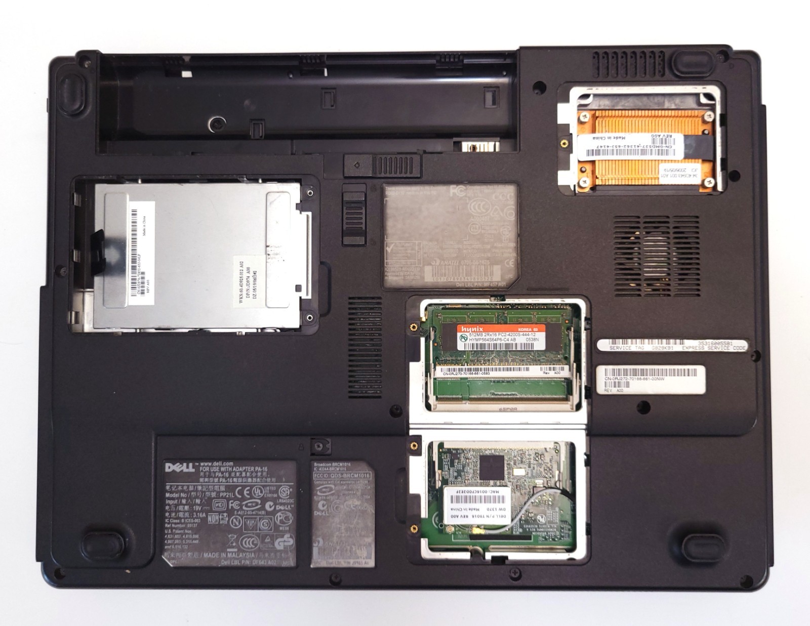 Dell Inspiron B130 w/ OEM Charger — Intel Celeron M 1.60GHz — NO OS/HDD/BATTERY
