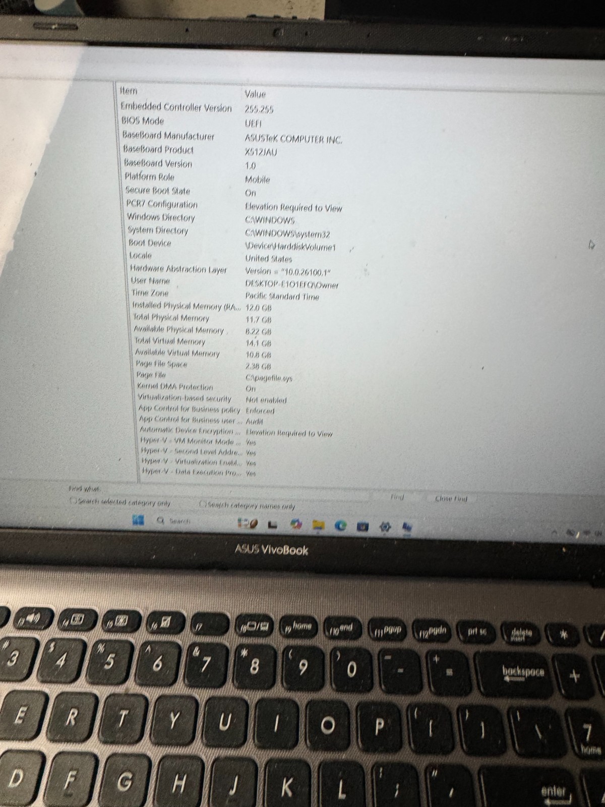 ASUS VIVOBOOK X512J Core i7-1065G7, 12GB RAM, 256GB SSD, Win11 *READ #4228