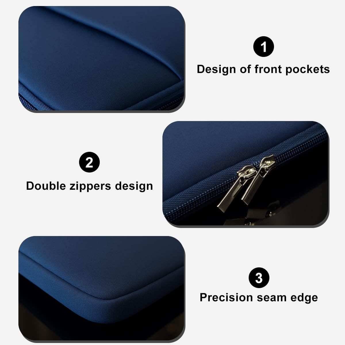 Dark Blue Laptop Sleeve for 13″ MacBook Air/Pro/Neo A18 M1 M2 M3 M4 2020-2026