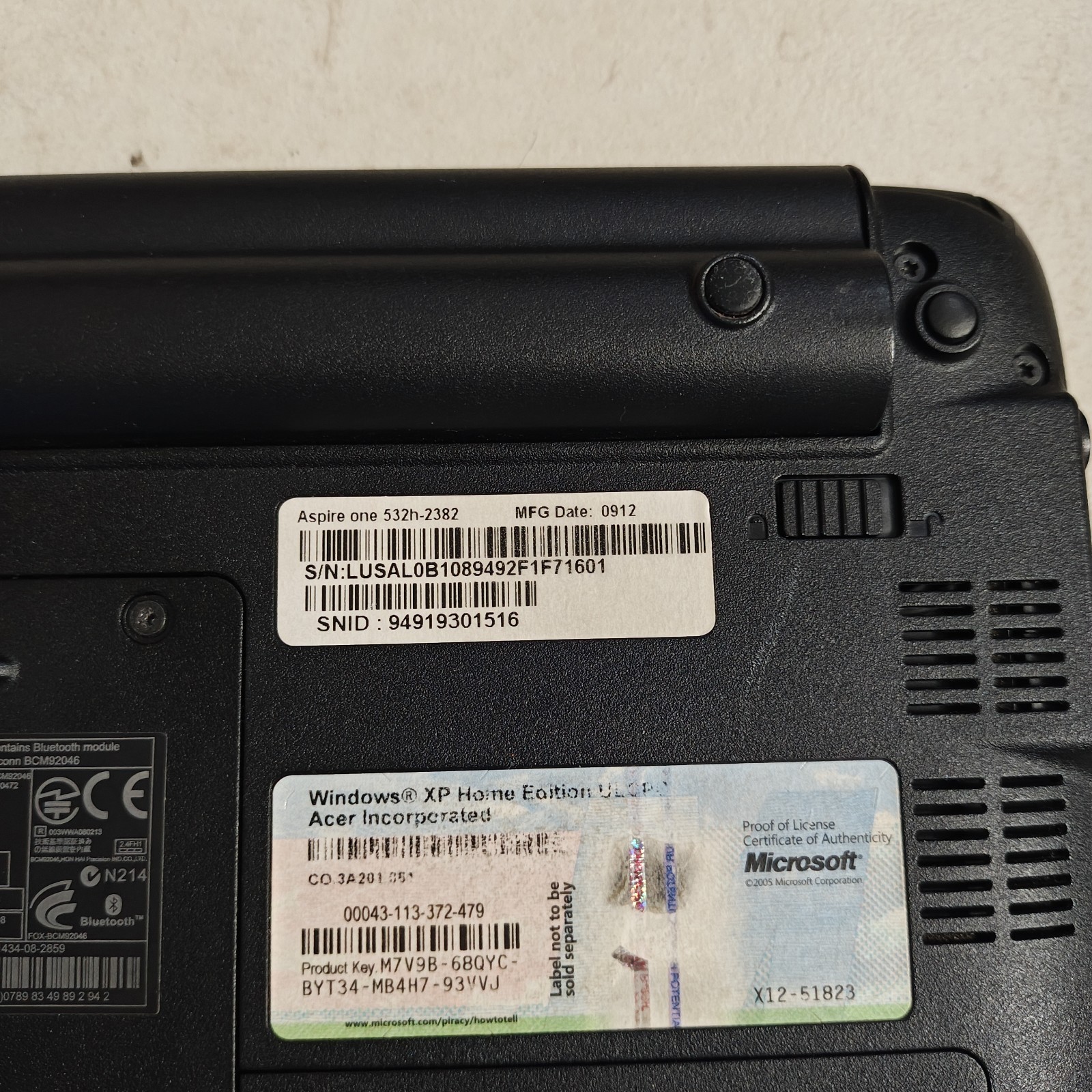Acer Aspire One 532h-2382 Netbook Laptop – NO HDD/1GB RAM – *READ* #3609