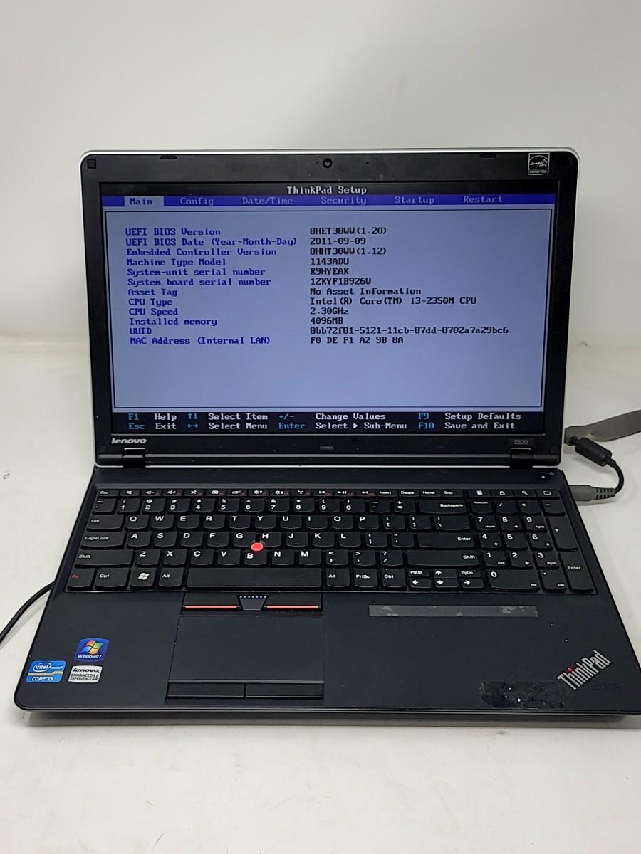 Lenovo ThinkPad E520 Laptop Intel Core i3-2350M 4GB SEE NOTES