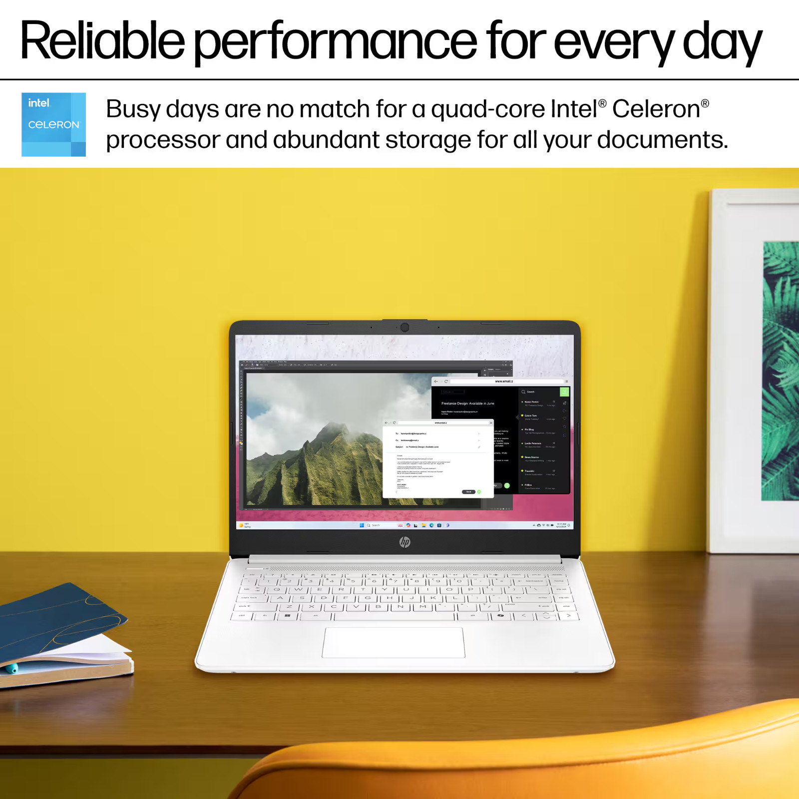 2026 HP Laptop Computer 14 Office 2024 Intel CPU 8GB RAM & 628GB Storage Win Pro