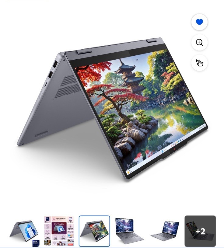 Lenovo IdeaPad 5 2-in-1 14″ Touch Core Ultra 5 8GB LPDDR5 512GB SSD Luna Grey