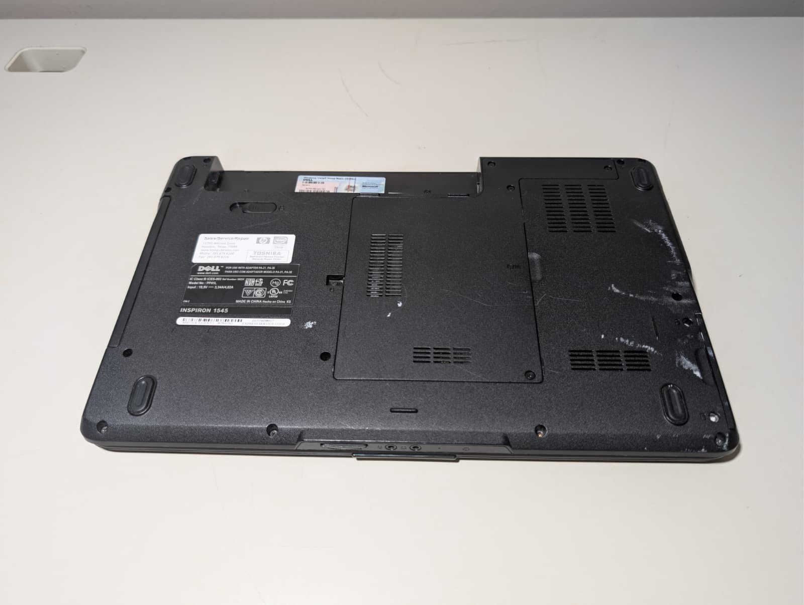 15″ Dell Inspiron 1545 | C2D T6400 4GB RAM 500GB HD | Win XP Pro 32-Bit DVD+RW