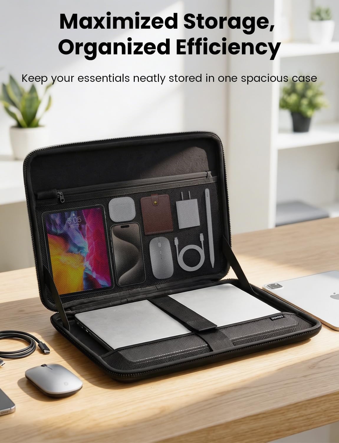 Waterproof Shockproof Hard Shell Laptop Sleeve 14-14.4 inch Case with Handle