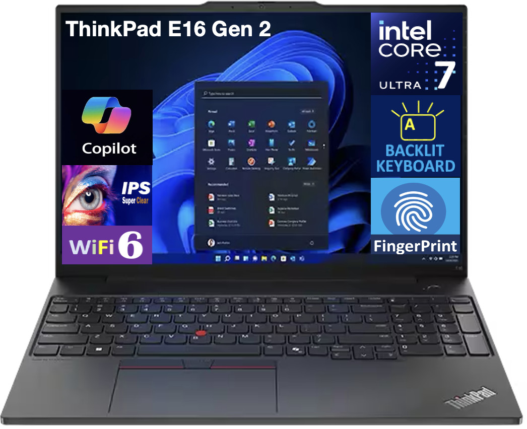 Lenovo ThinkPad E16 Gen 2 16.0″ 1920×1080 Core Ultra 7 155U 8GB 256GB SSD No OS